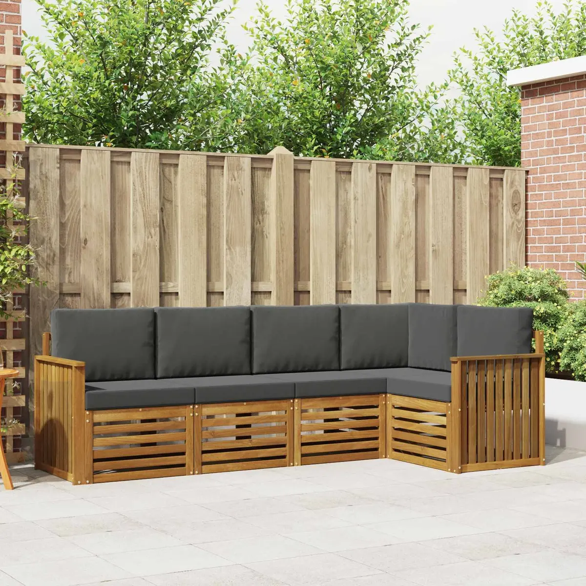 5-Piece Modular Sectional Sofa Set for Outdoor Use
