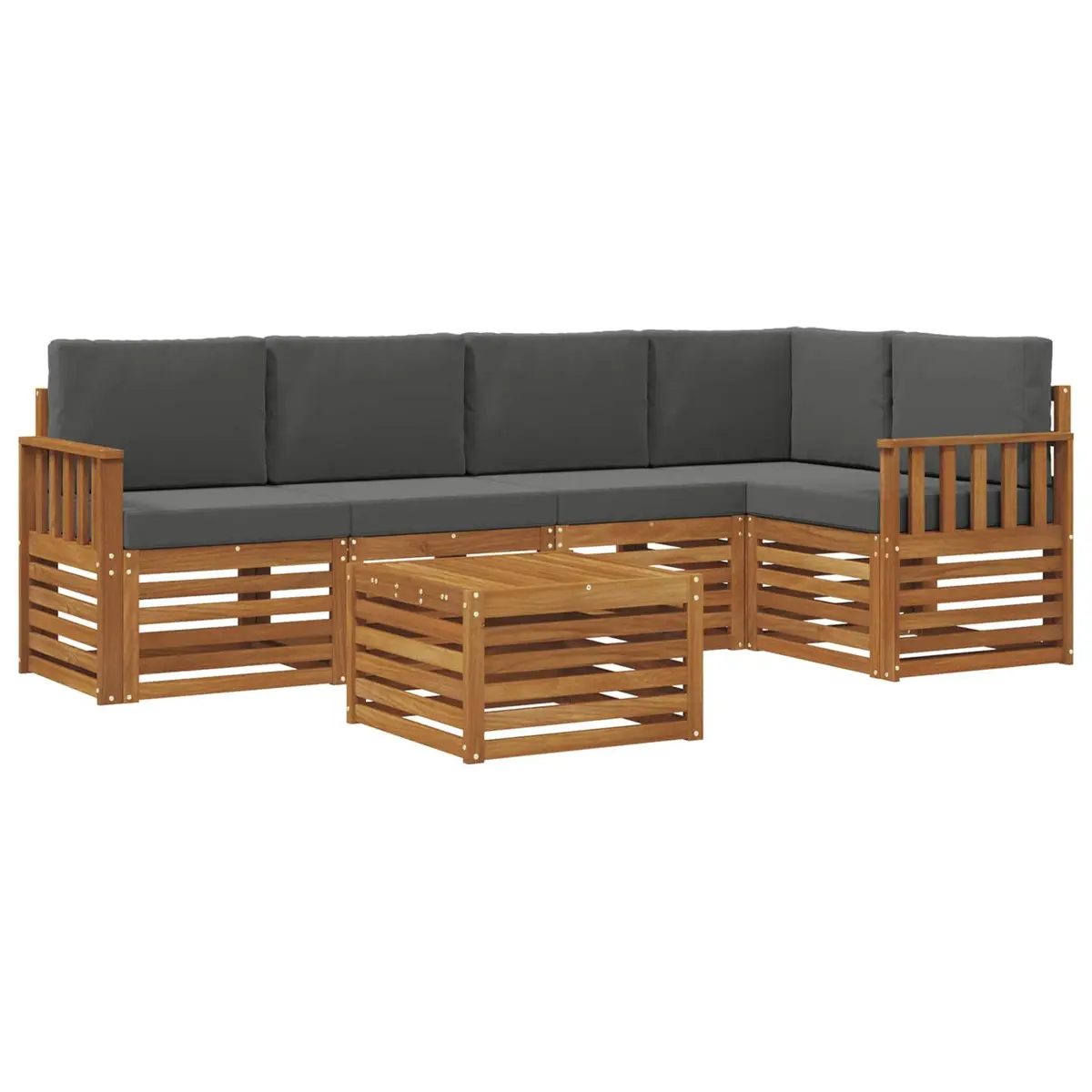 6 Piece Outdoor Sectional Sofa Set for Gardens