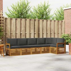 Durable 6-Piece Modular Outdoor Sofa Set with Cushions