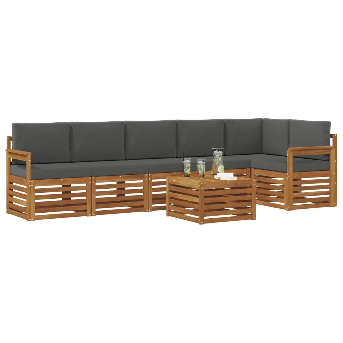 7-Piece Outdoor Sectional Sofa Set for Patios