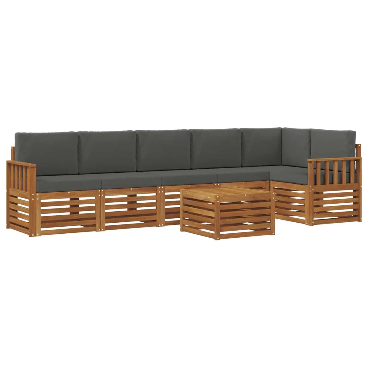 7 Piece Outdoor Sectional Sofa Set for Patios