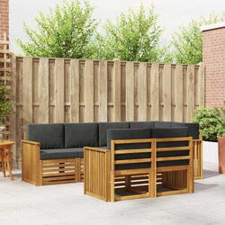 Natural Anthracite 7 Piece Outdoor Sectional Sofa Set