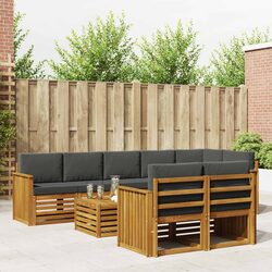 Premium 9-Piece Outdoor Sectional Sofa Set in Acacia Wood