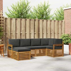 Stylish 6-Piece Outdoor Sectional Sofa Set in Anthracite