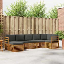 7-Piece Outdoor Sectional Sofa Set with Durable Build
