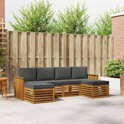High-Quality Outdoor Sofa Set 6 Piece Modular Acacia Wood
