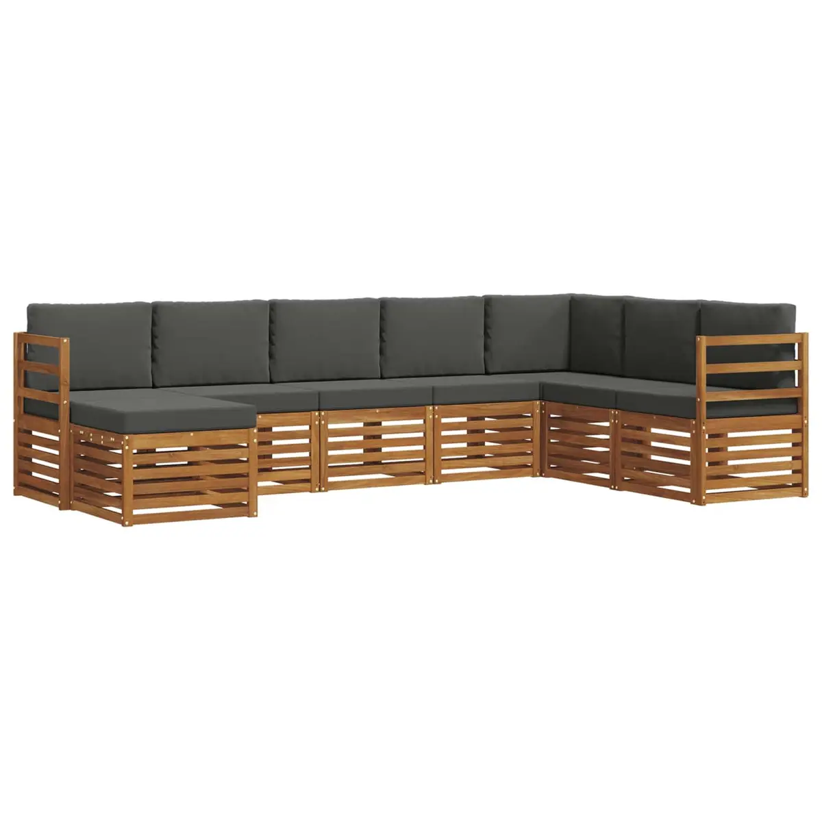 8-Piece Outdoor Sofa Set in Solid Acacia Wood