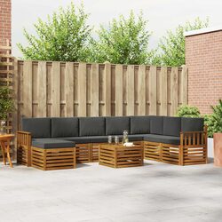 9-Piece Outdoor Sofa Set with Durable Acacia Wood