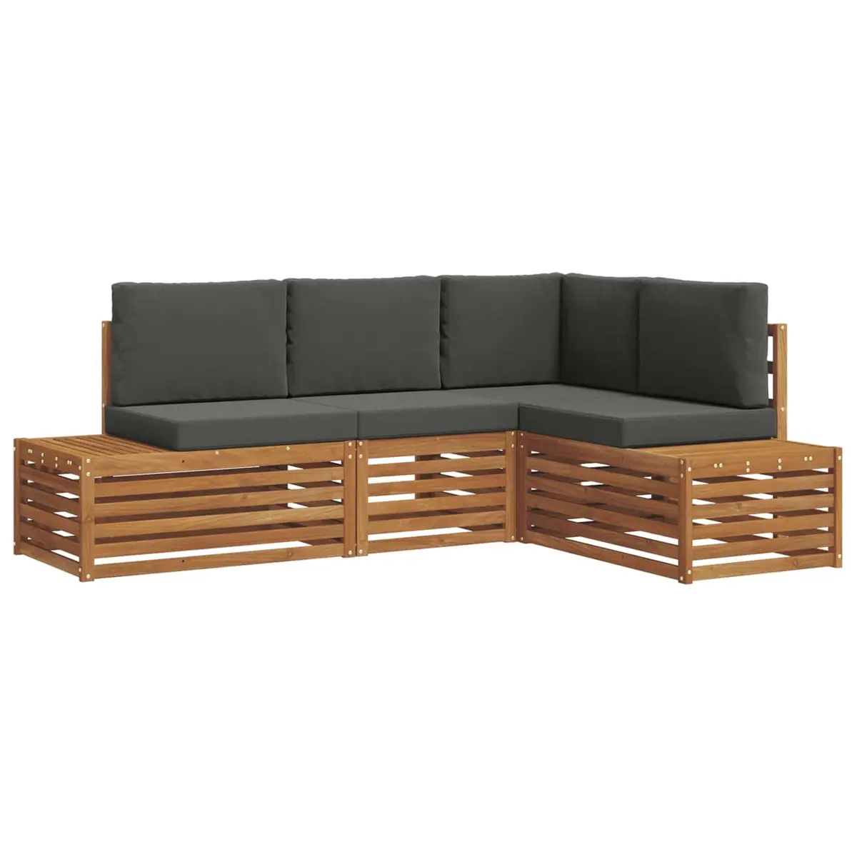 4-Piece Outdoor Sectional Sofa Set with Cushions