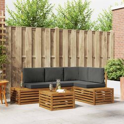 Stylish Modular Outdoor Sectional Sofa Set in Brown