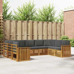 9-Piece Modular Outdoor Sectional Sofa Set in Natural