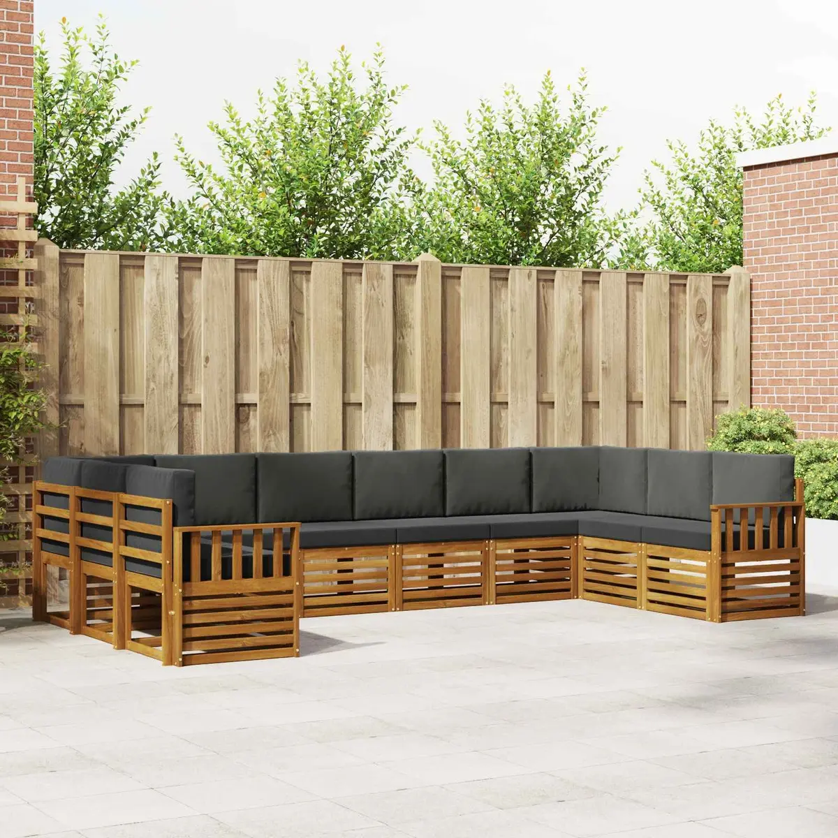 10-Piece Outdoor Sectional Sofa Set for Gardens