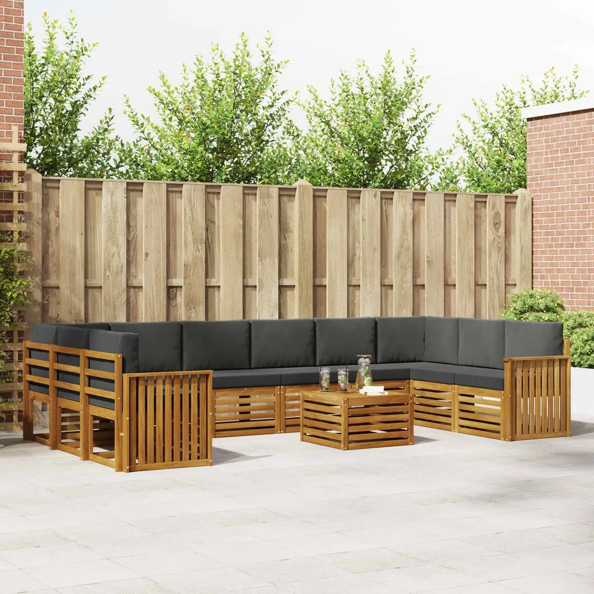 11 Piece Modular Outdoor Sofa Set