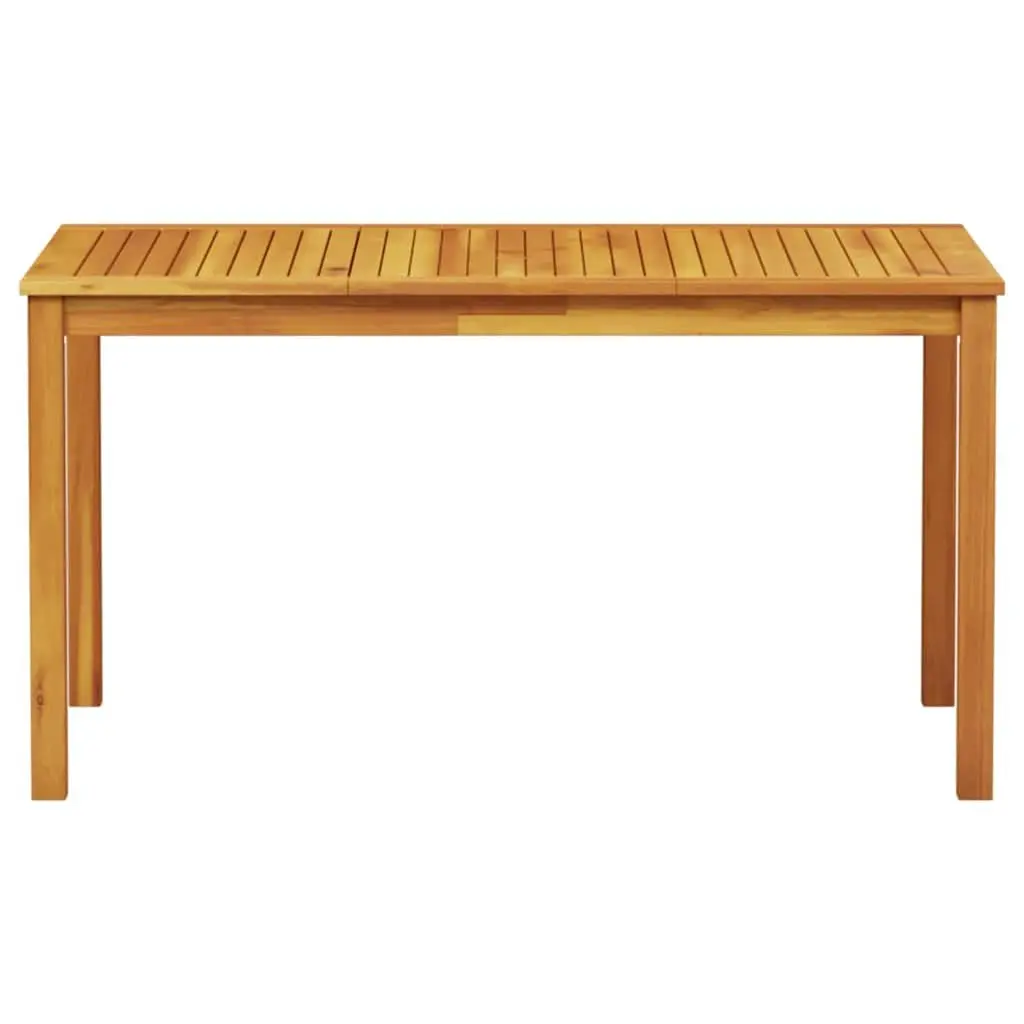 5-Piece Rustic Brown Acacia Wood Garden Dining Set