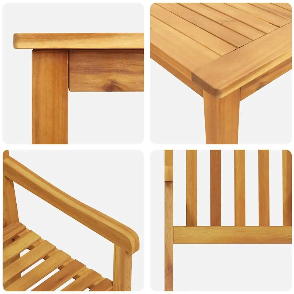 7-Piece Brown Wood Garden Dining Set for Outdoor Spaces