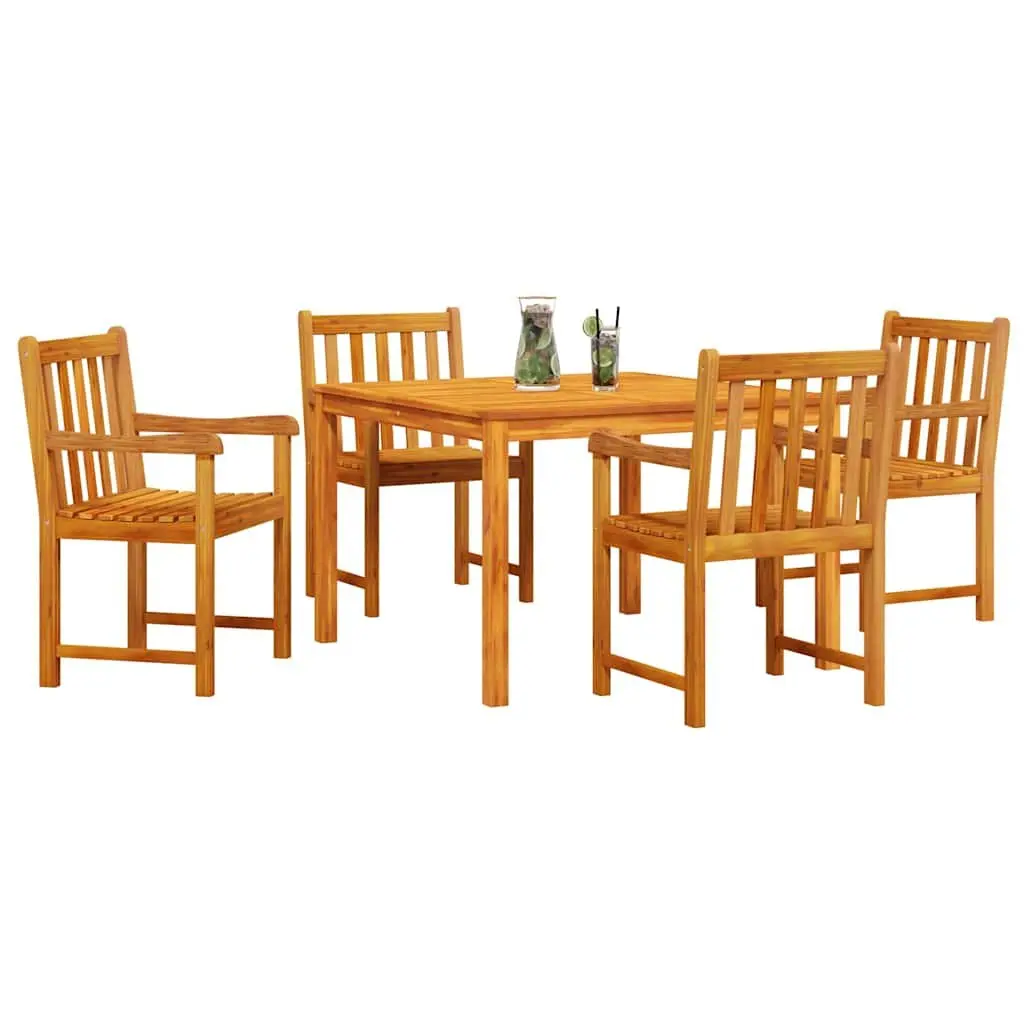 5-Piece Garden Dining Set with Acacia Wood