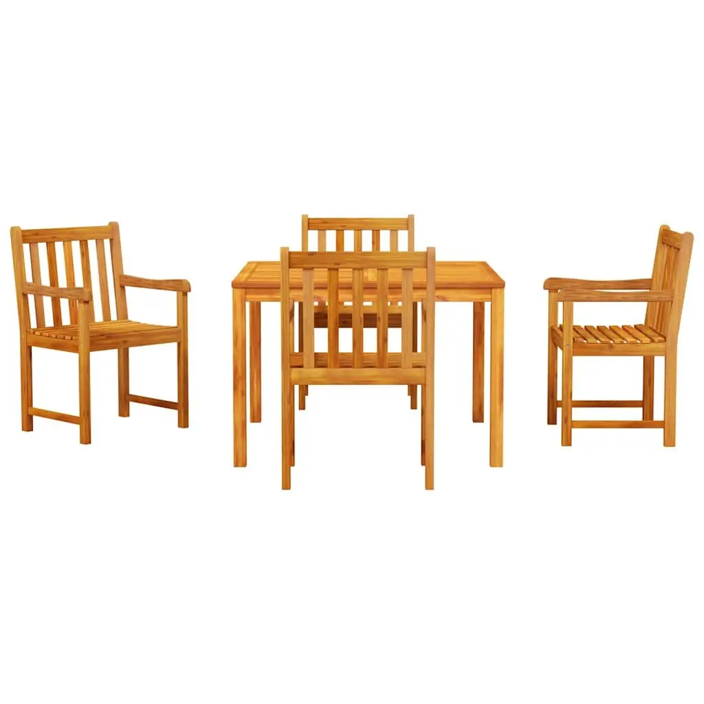 5-Piece Garden Dining Set with Acacia Wood