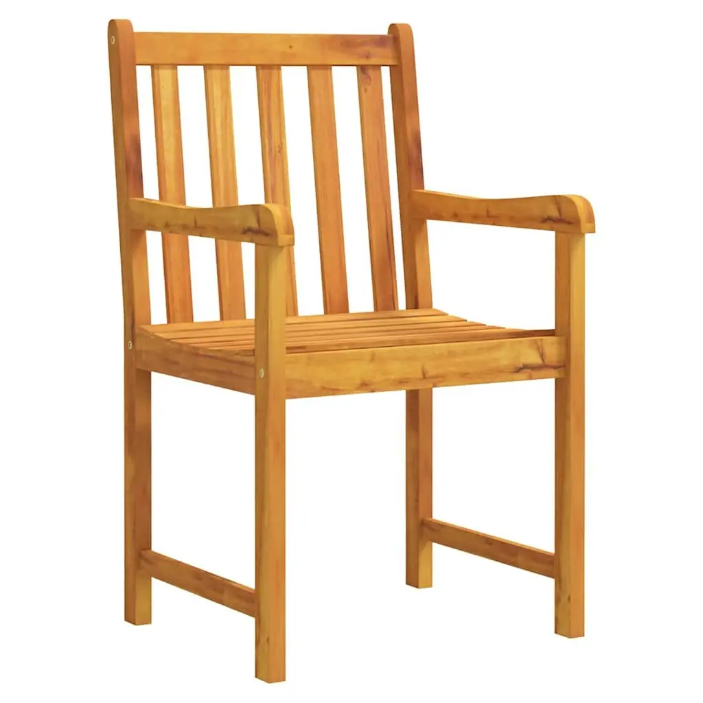 7-Piece Garden Dining Set in Brown Acacia Wood