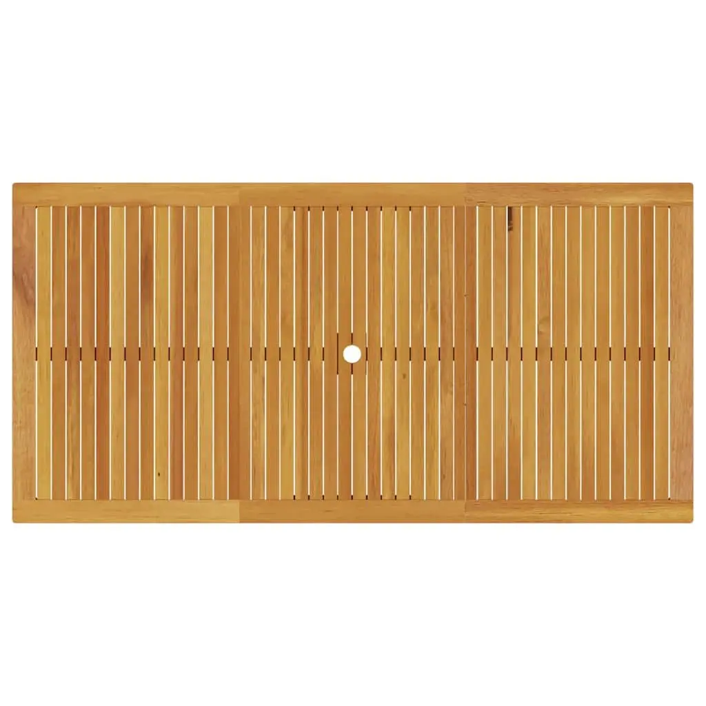 7-Piece Garden Dining Set in Brown Acacia Wood