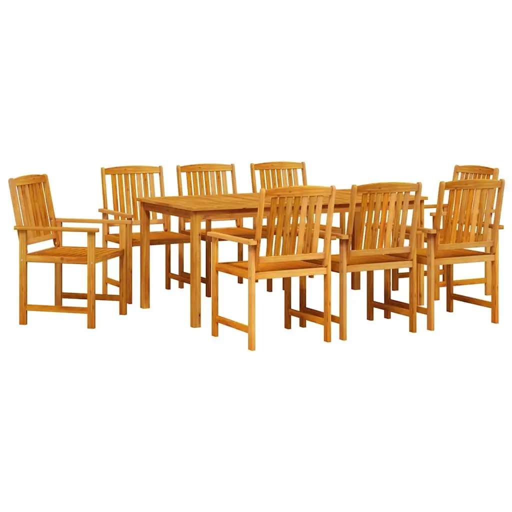 9-Piece Outdoor Dining Set in Solid Acacia Wood