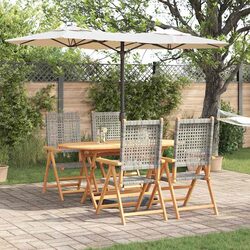 Folding 5 Piece Acacia Wood Garden Dining Set