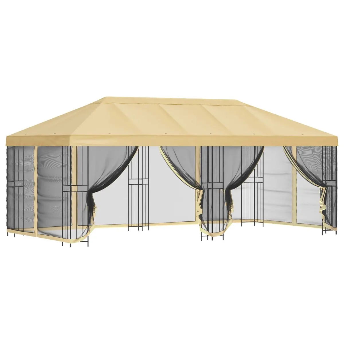 Garden Gazebo with Mesh Sidewalls 6 x 3 m
