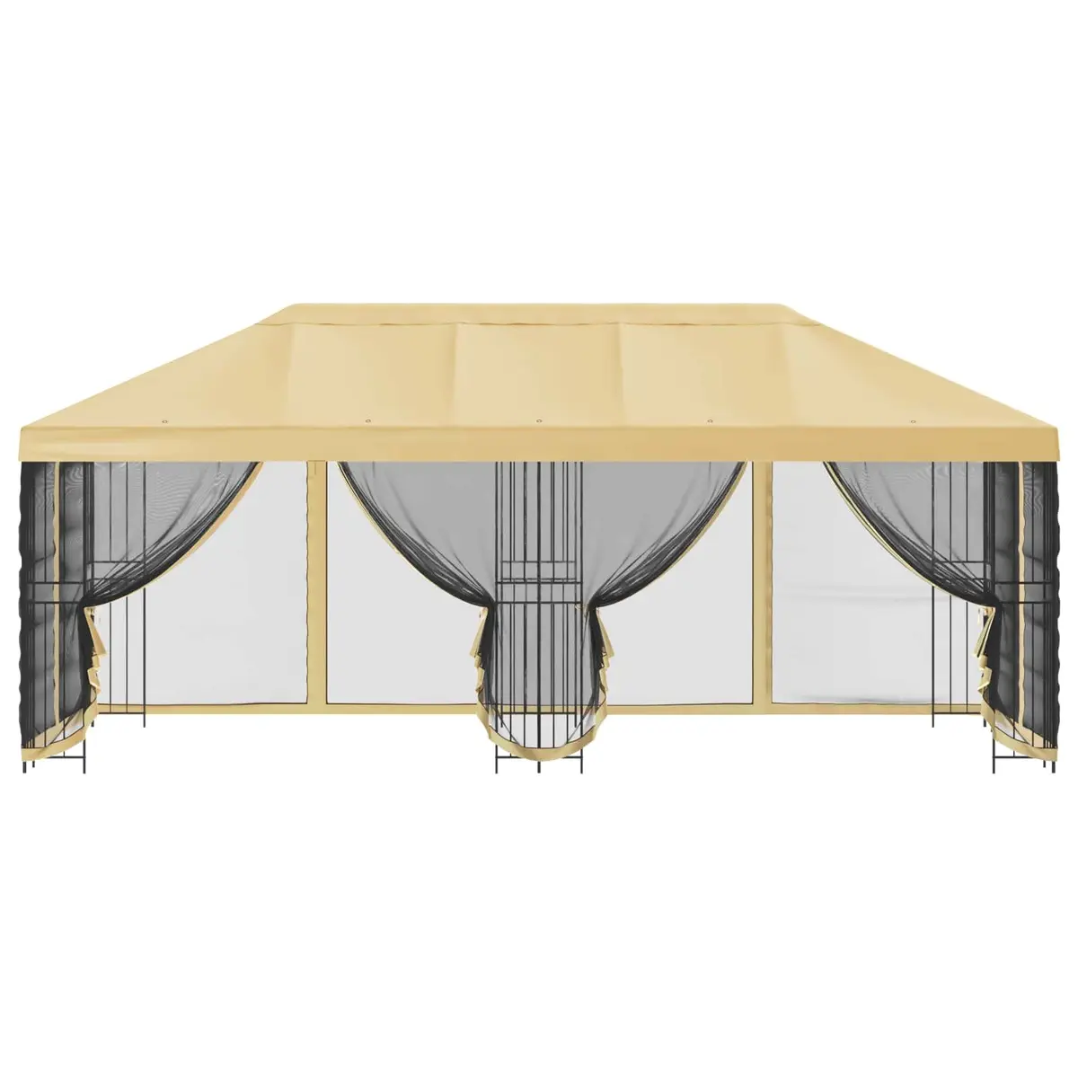 Garden Gazebo with Mesh Sidewalls 6 x 3 m