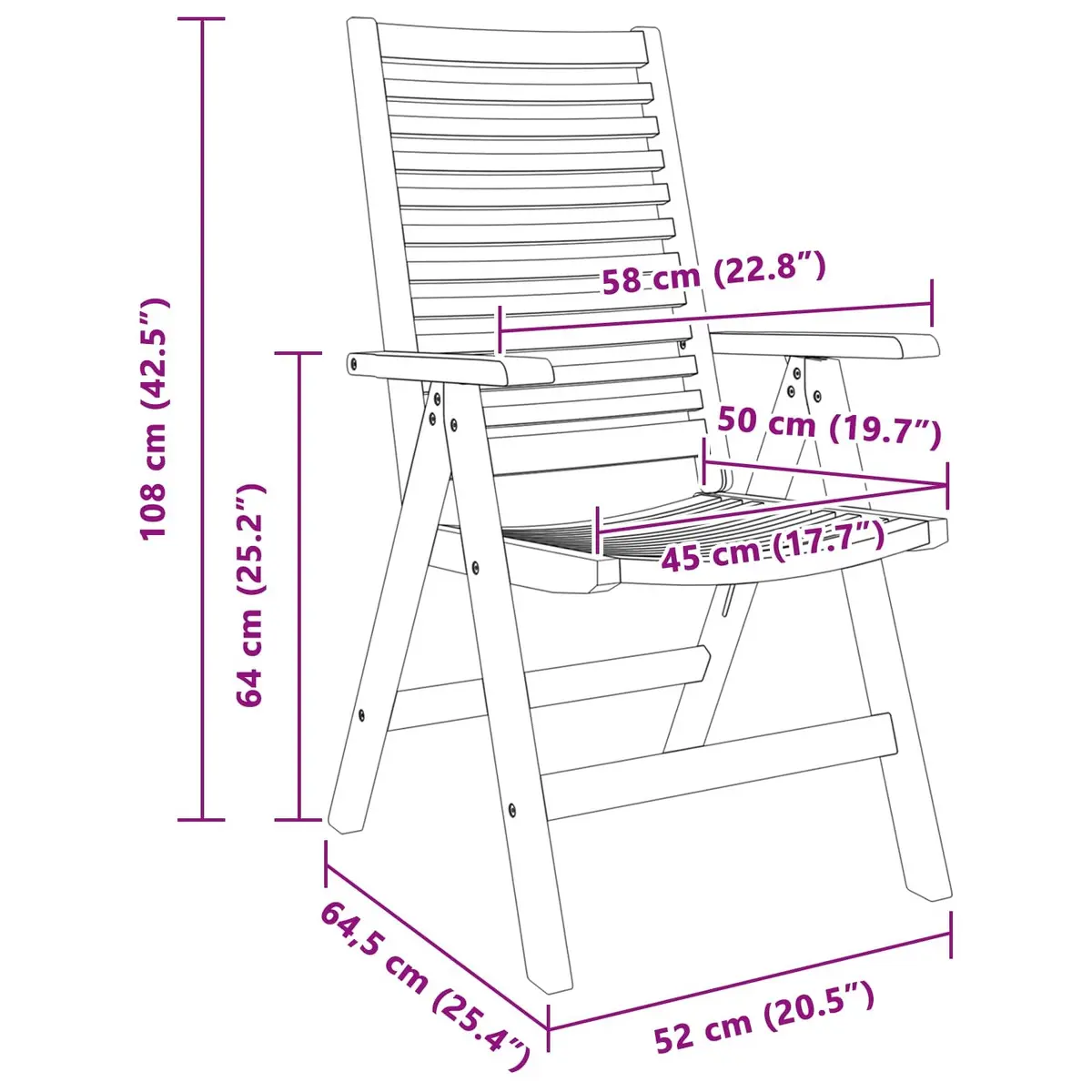 Folding Chair Set of 4 for Outdoor Use