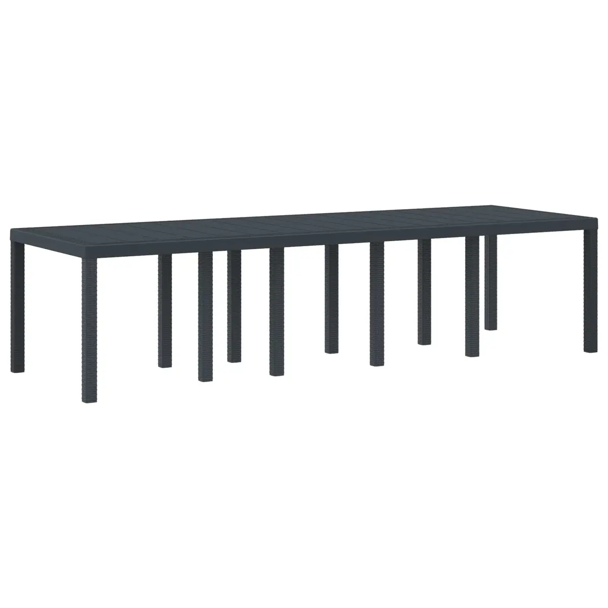 Anthracite Poly Rattan Garden Dining Table for Outdoors
