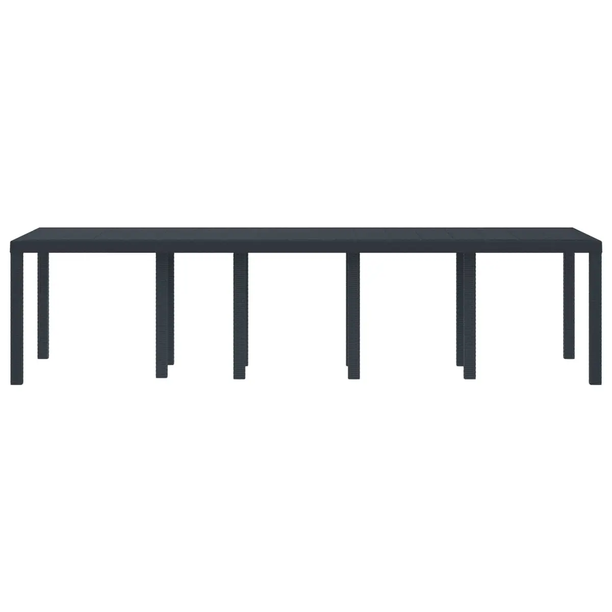 Anthracite Poly Rattan Garden Dining Table for Outdoors