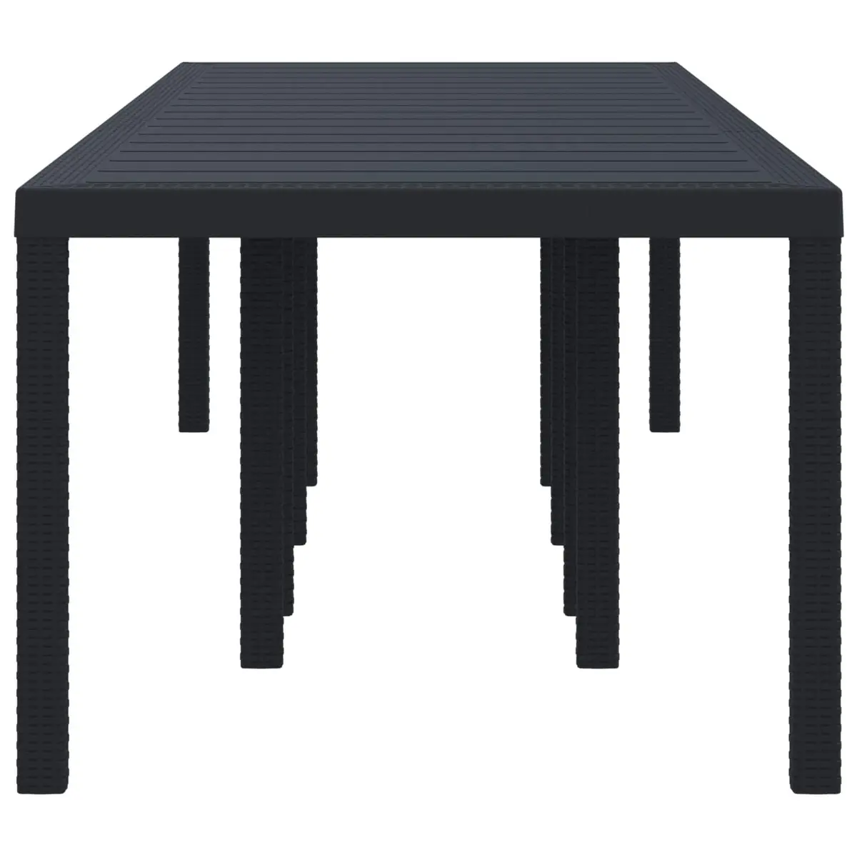Anthracite Poly Rattan Garden Dining Table for Outdoors