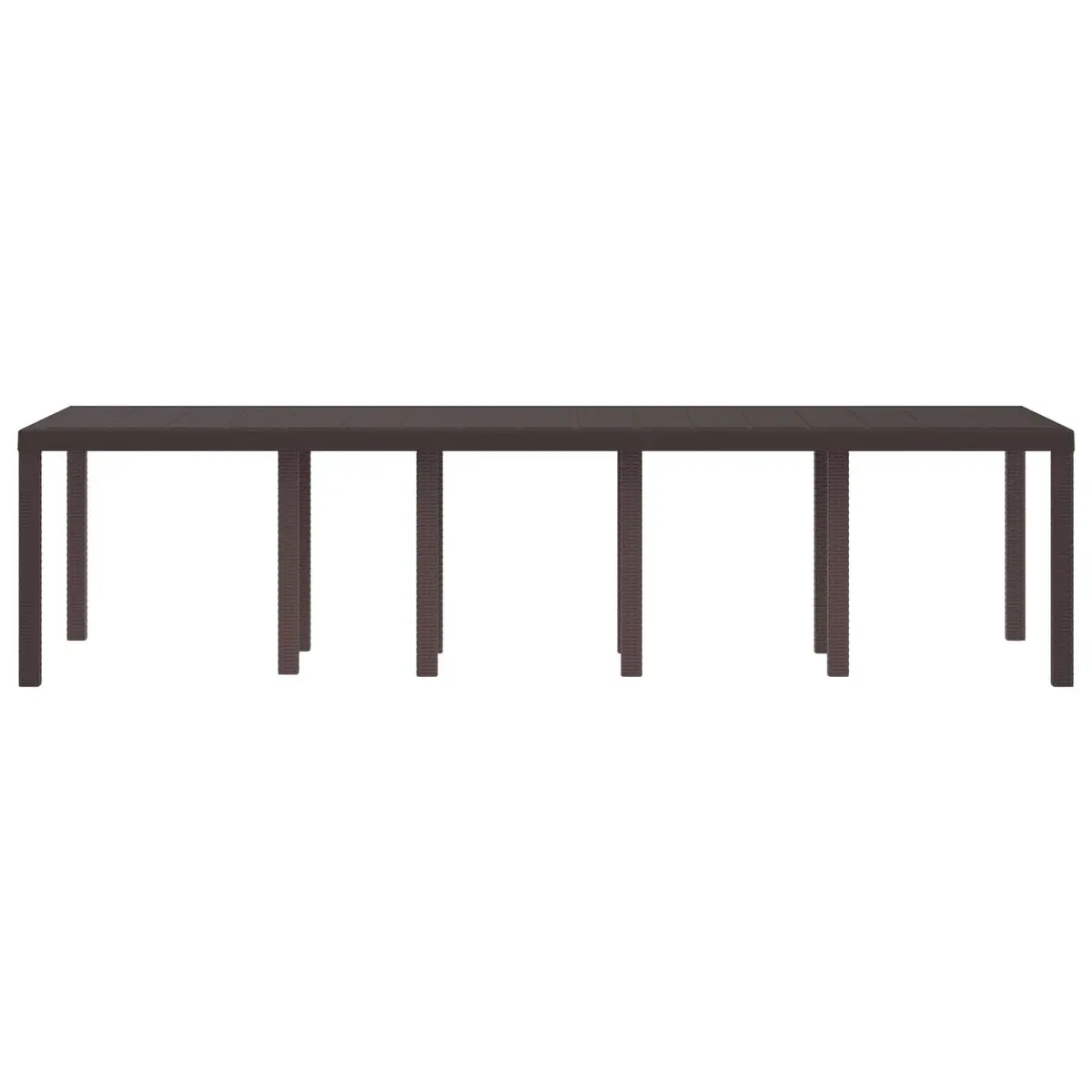 Rectangular Outdoor Dining Table in Brown Poly Rattan