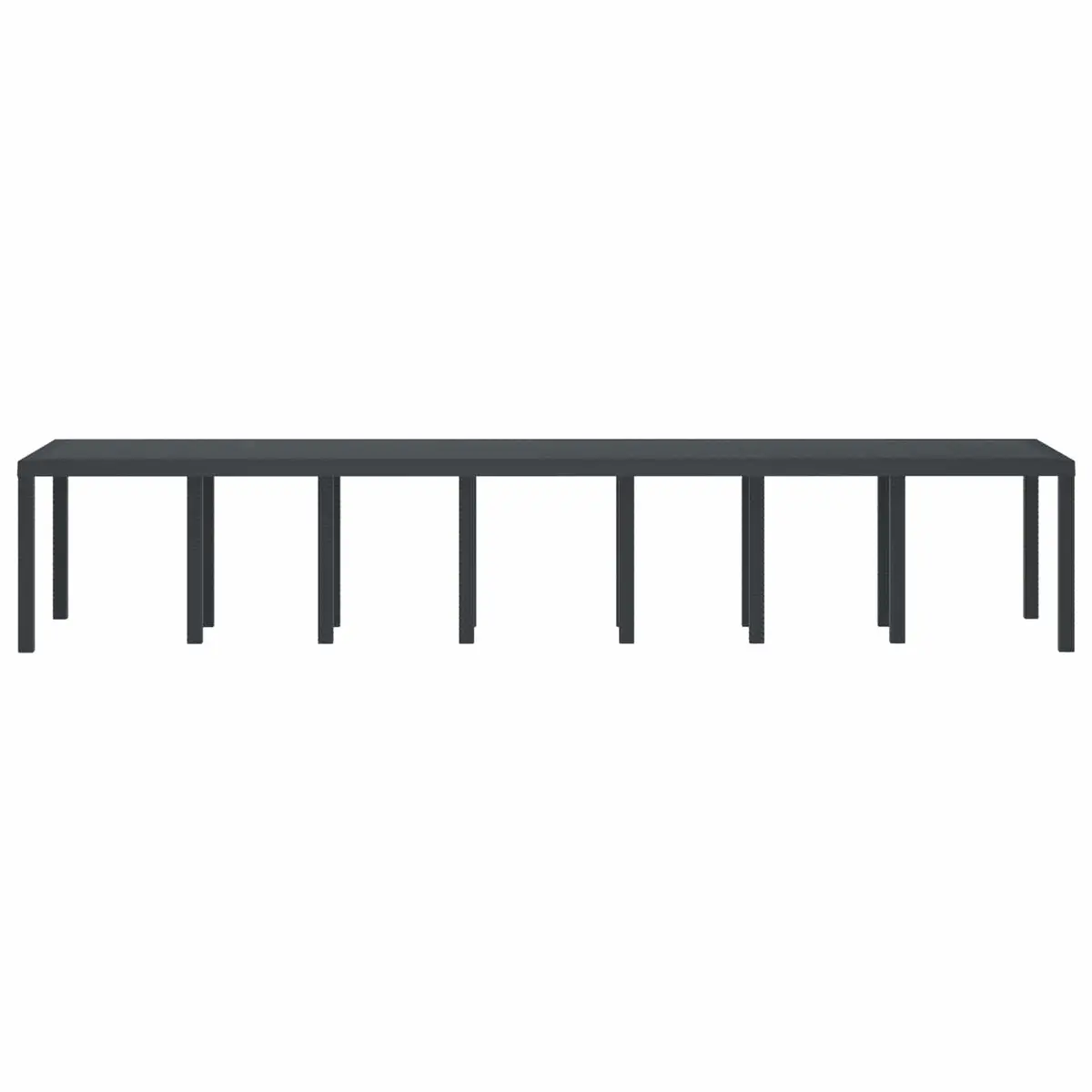 Rectangular Anthracite Garden Table for Outdoor Dining