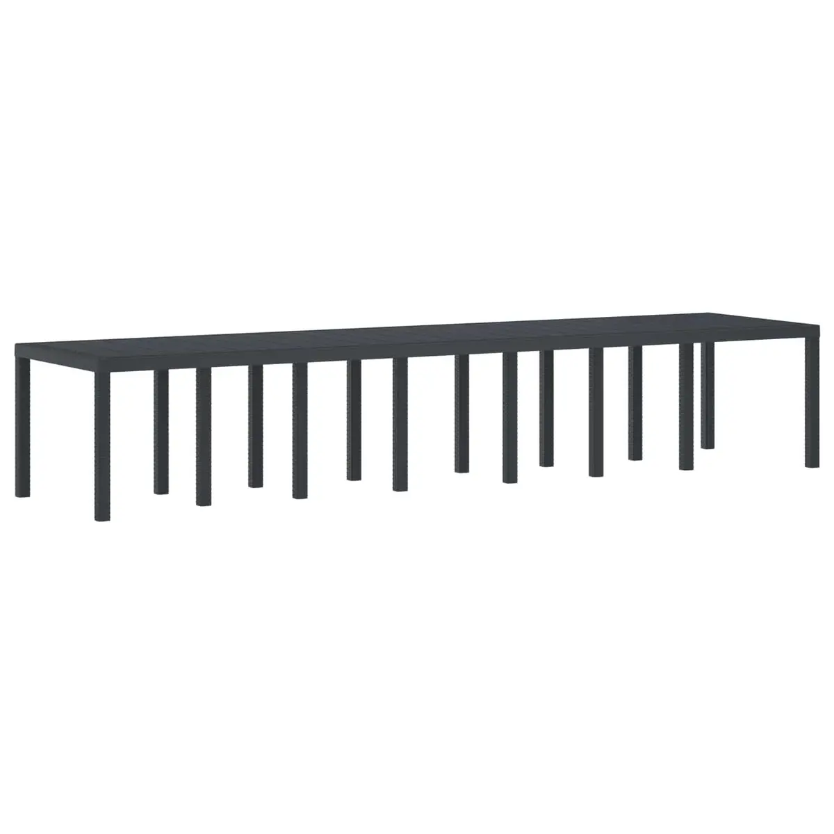 Rectangular Anthracite Garden Table for Outdoor Dining