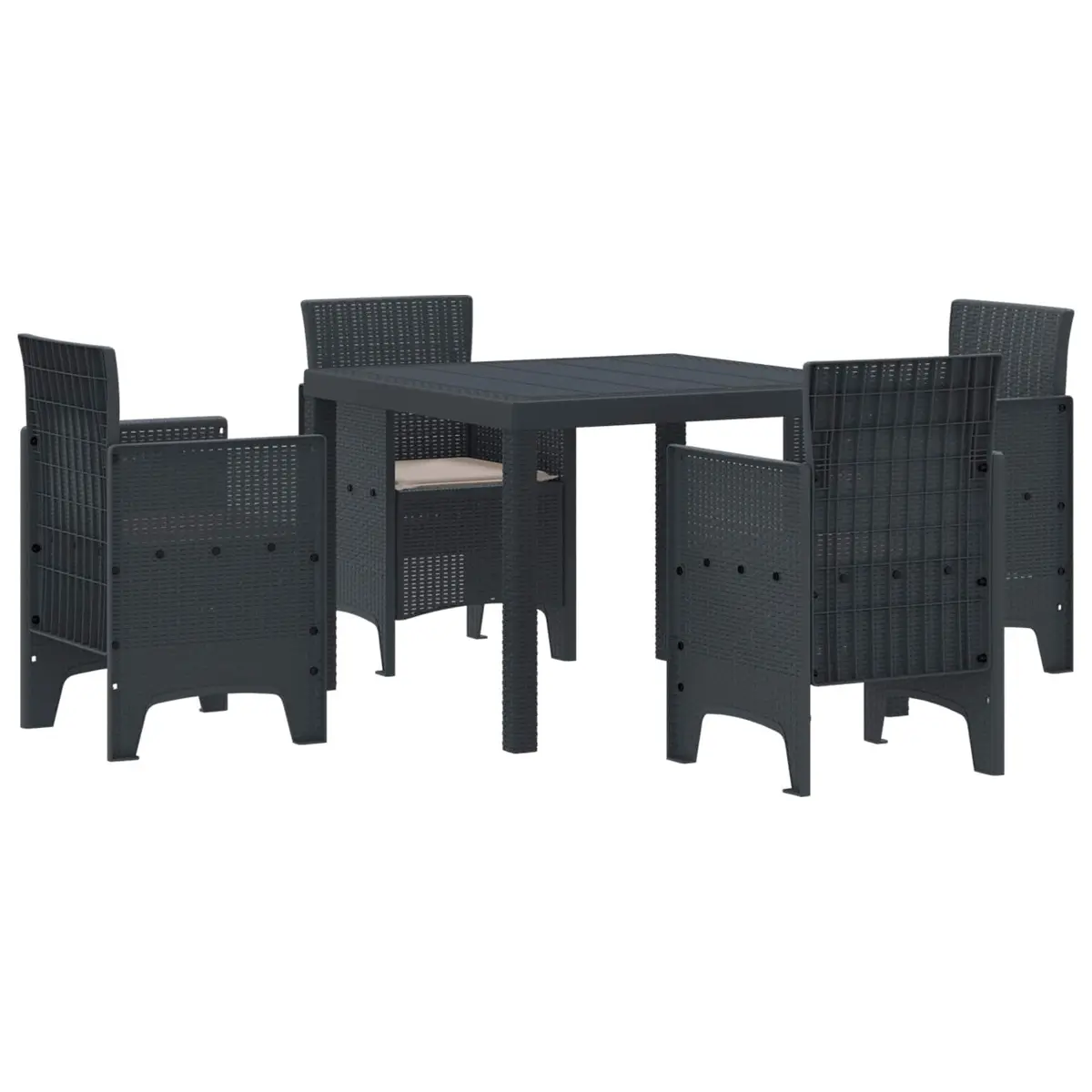 Anthracite Garden Dining Set for Outdoor Spaces