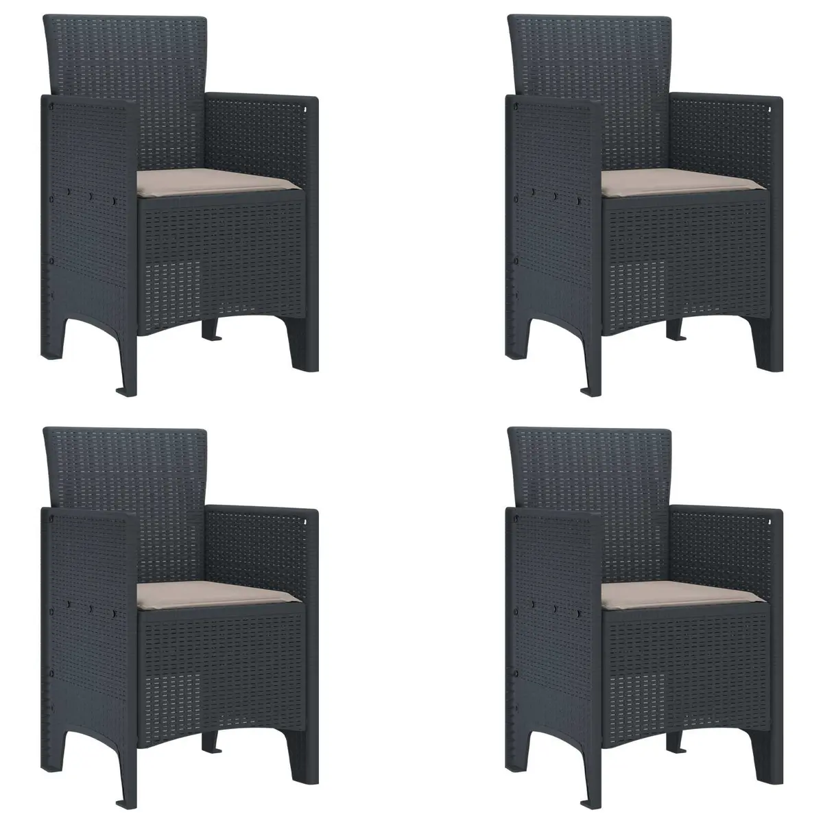 Anthracite Garden Dining Set for Outdoor Spaces