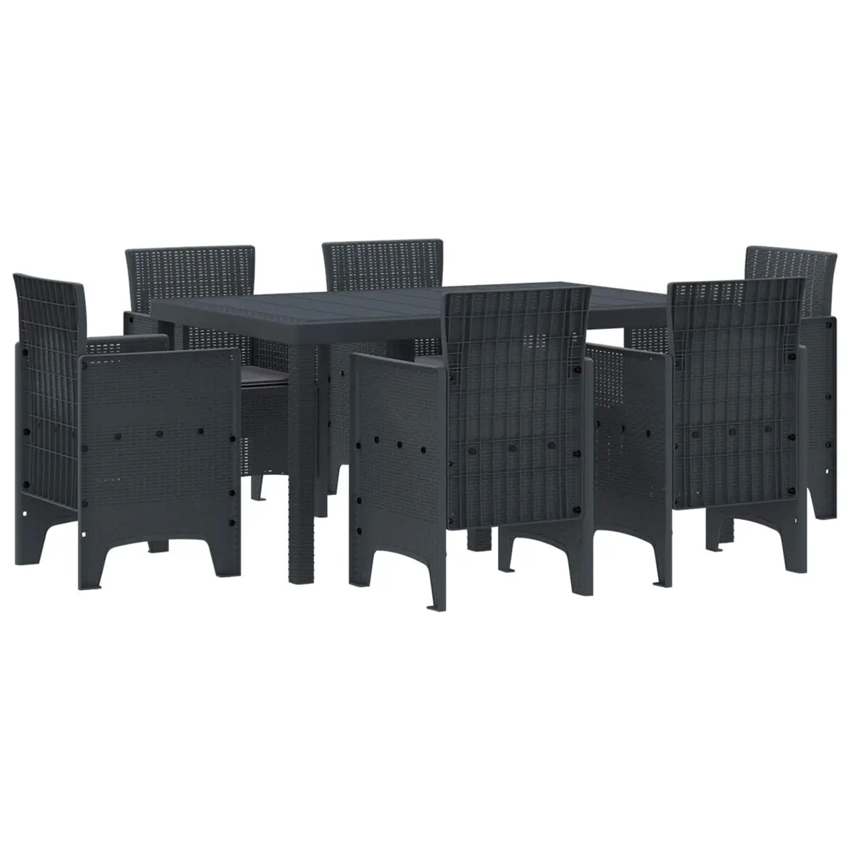 7-Piece Anthracite Garden Dining Set