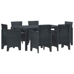 Stylish 7-Piece Anthracite Garden Dining Set
