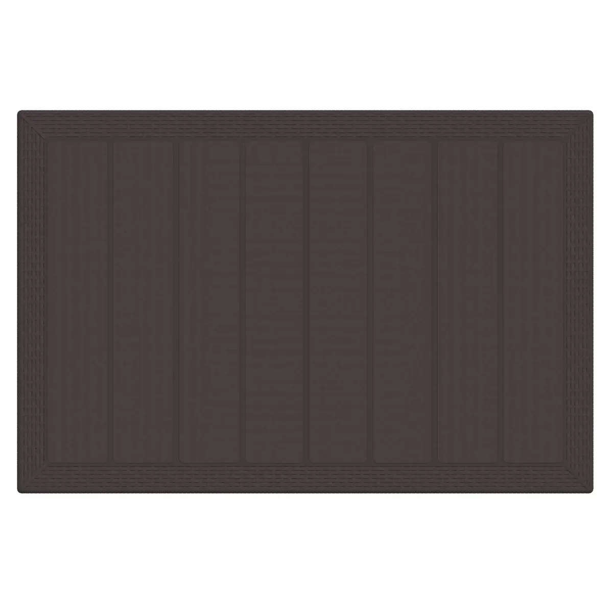 Outdoor Dining Set Poly Rattan 7 Piece Brown Rectangular Table Chairs with Cushions