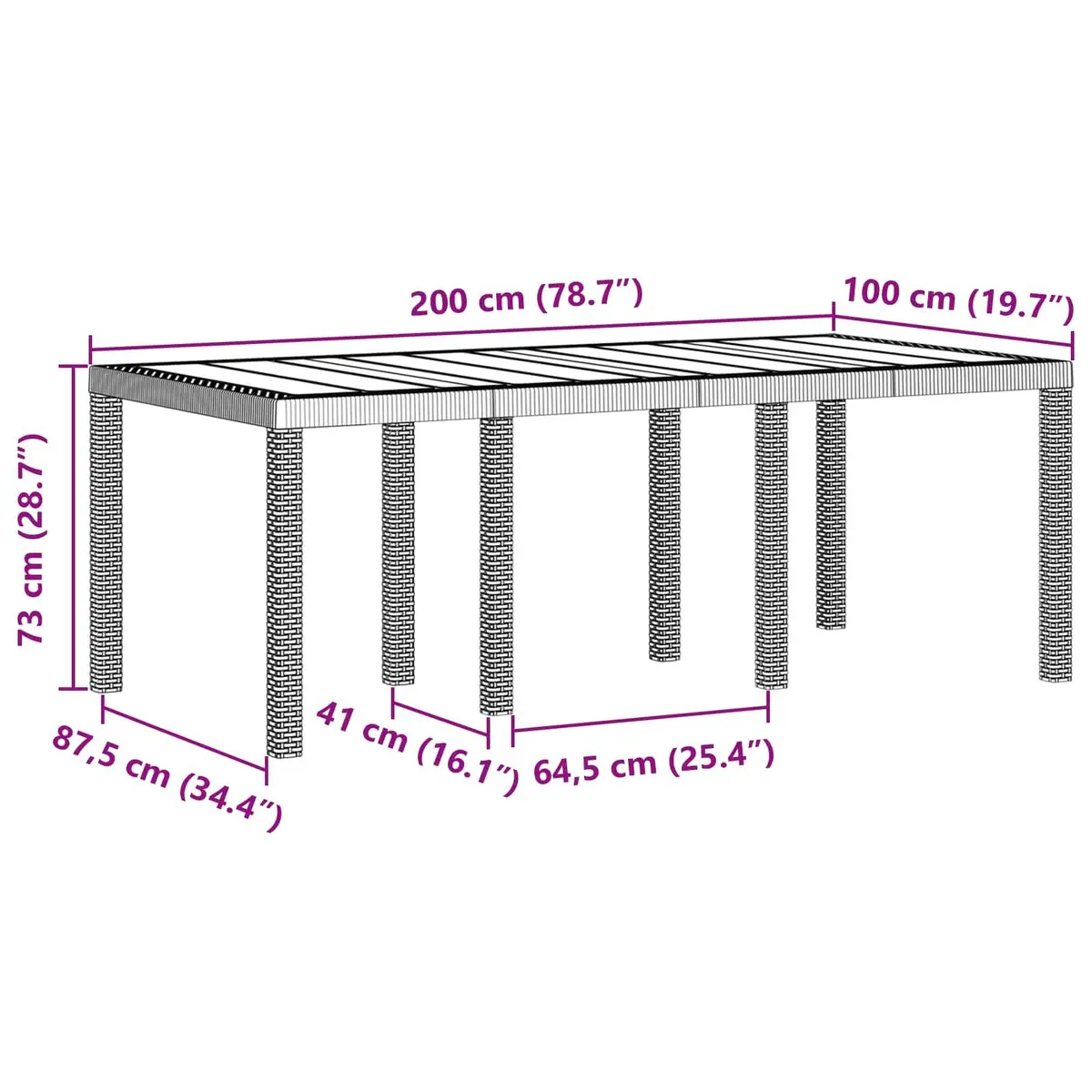 9 Piece Anthracite Garden Dining Set