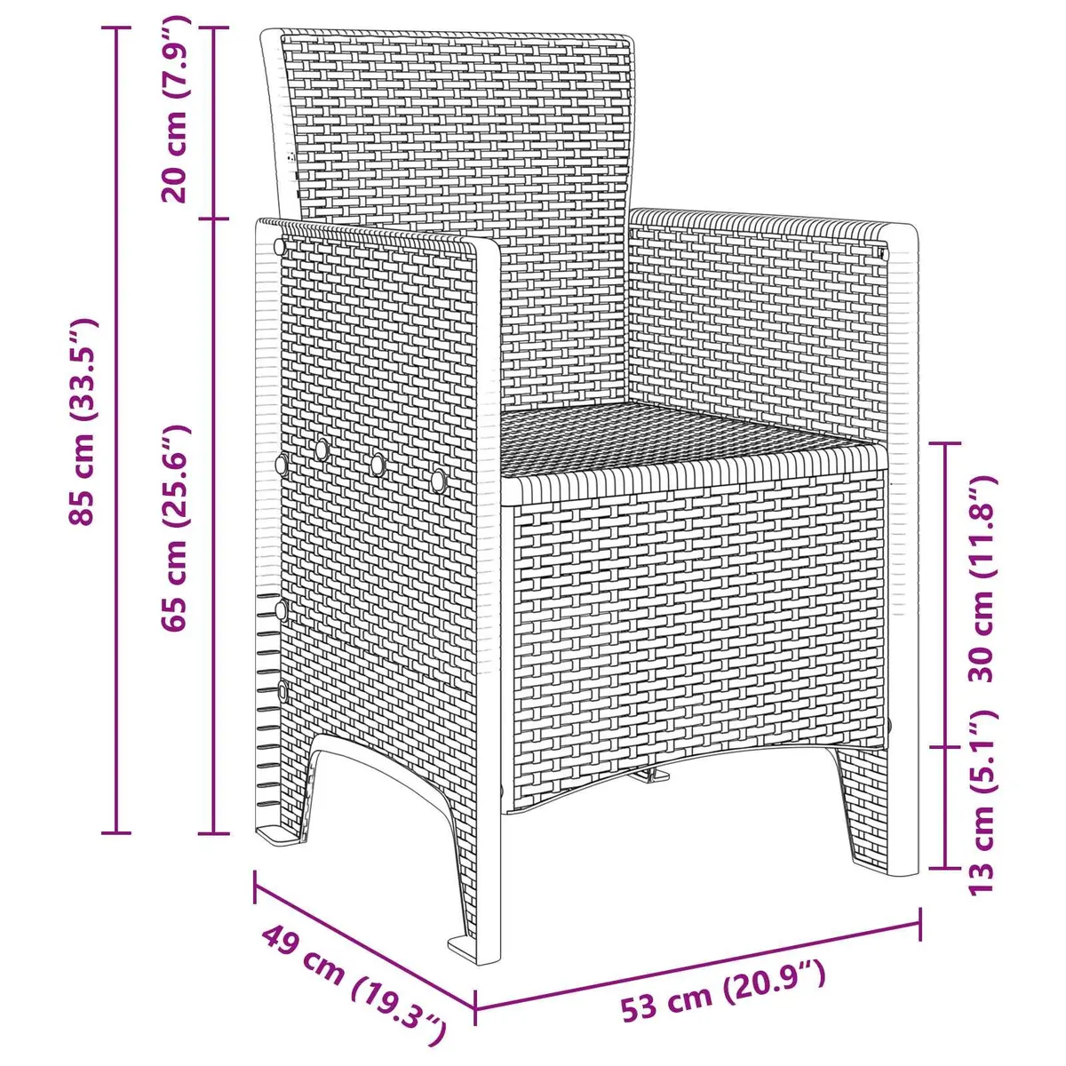 Outdoor Dining Set Poly Rattan 11 Piece Modern Rectangular Anthracite