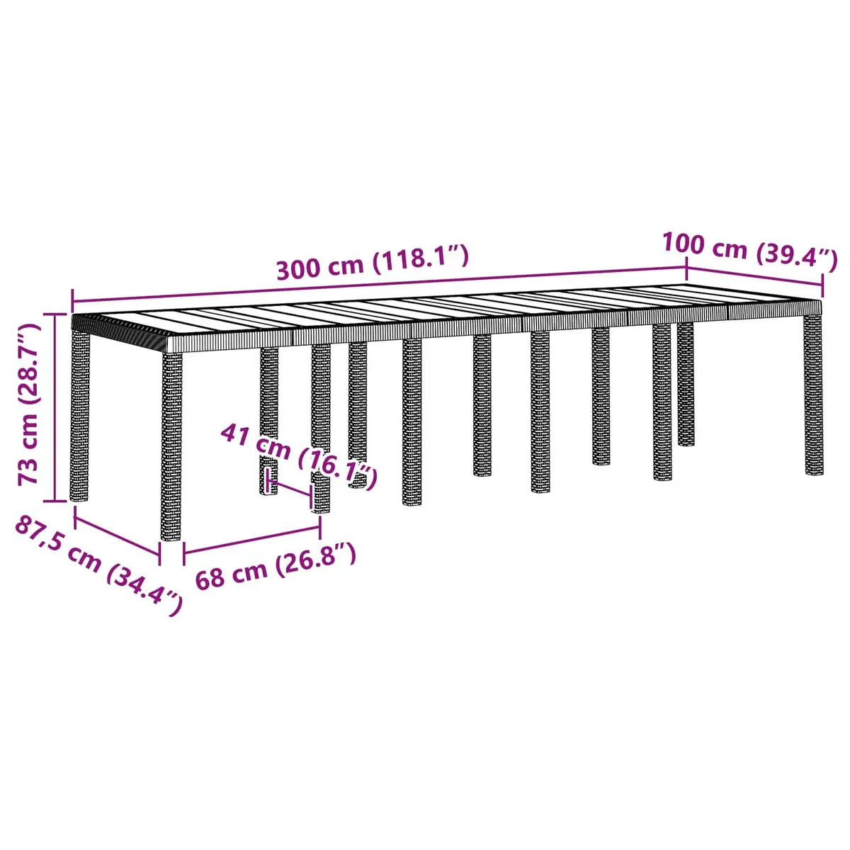 Anthracite Poly Rattan 13-Piece Outdoor Dining Set