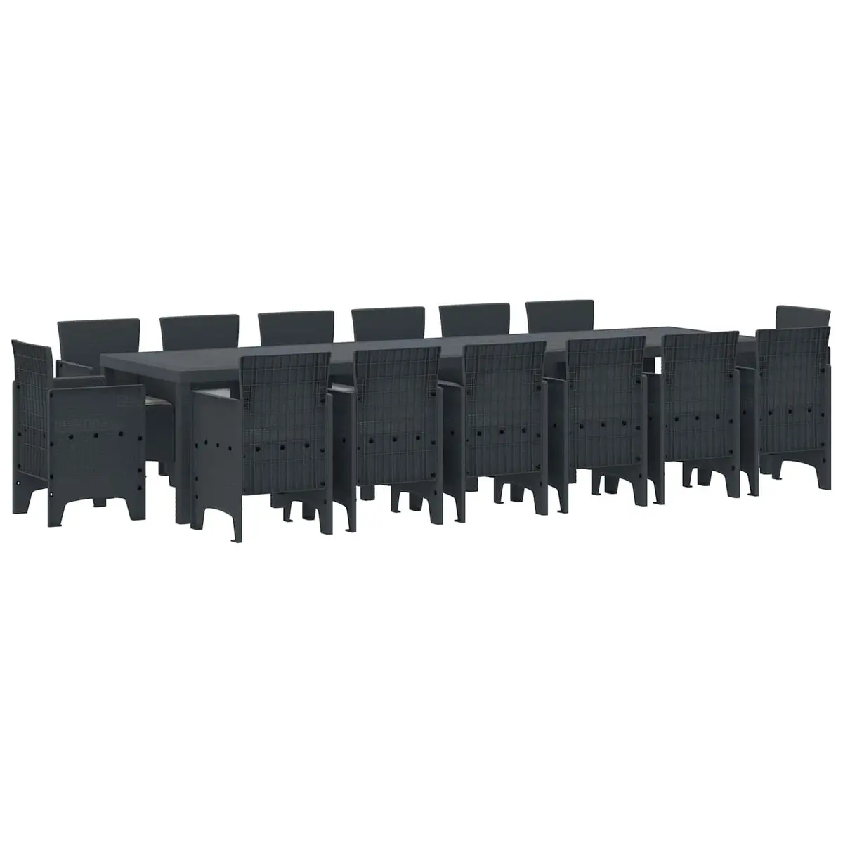 15-Piece Anthracite Garden Dining Set