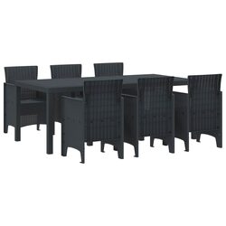 Premium 7-Piece Garden Dining Set in Anthracite Polypropylene