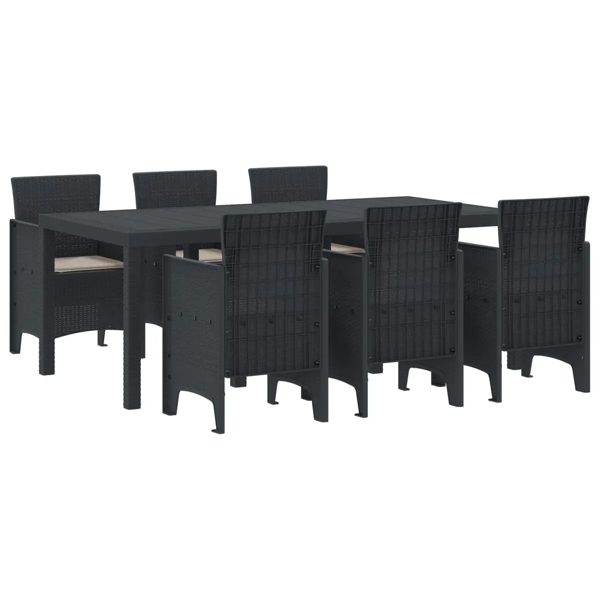 7-Piece Anthracite Garden Dining Set