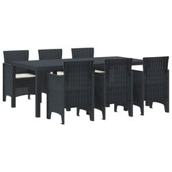Anthracite 7-Piece Garden Dining Set with Quality Design