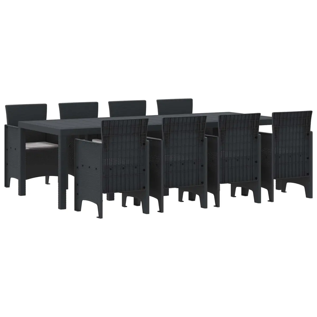 9-Piece Anthracite Garden Dining Set