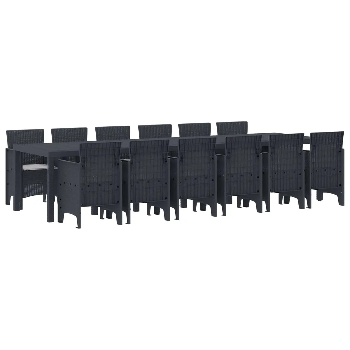 13-Piece Anthracite Outdoor Dining Set