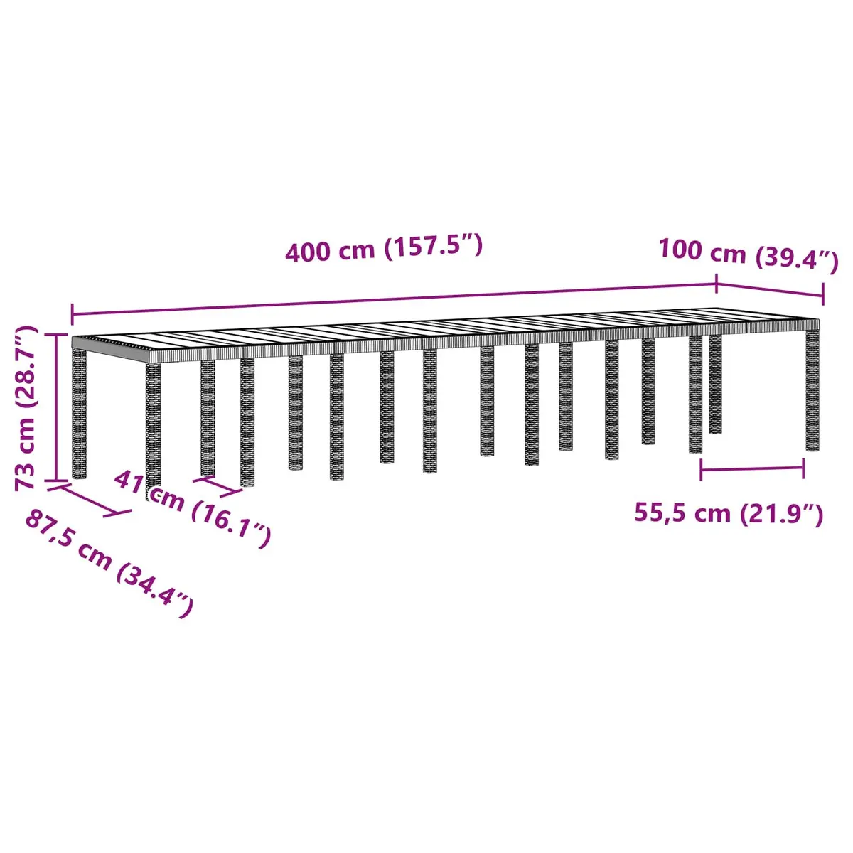 15-Piece Outdoor Garden Dining Set