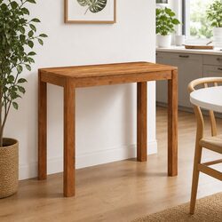 Solid Wood Acacia Bar Table in Honey Brown Finish